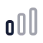 Lowsignal icon with twotone rounded style