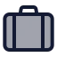 Luggage icon with duotone standard style