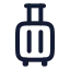 Luggage icon with stroke rounded style