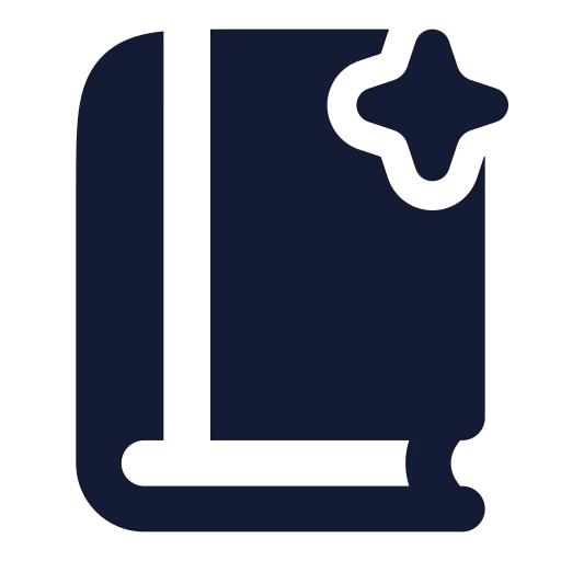Magic Book Icon in Solid Rounded style