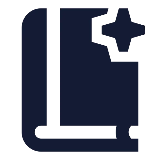 Magic Book Icon in Solid Sharp style