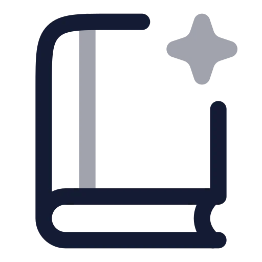 Magic Book Icon in Twotone Rounded style