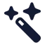 Magicwand icon with solid rounded style
