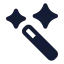 Magicwand icon with solid standard style