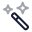 Magicwand icon with twotone rounded style