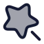 Magicwand icon with duotone rounded style
