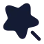 Magicwand icon with solid rounded style