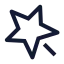 Magicwand icon with stroke sharp style