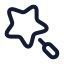 Magicwand icon with stroke rounded style