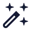 Magicwand icon with solid sharp style