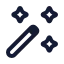 Magicwand icon with stroke rounded style