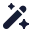 Magicwand icon with solid sharp style
