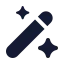 Magicwand icon with solid standard style