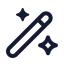 Magicwand icon with stroke rounded style