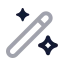 Magicwand icon with twotone rounded style