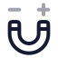 Magnet icon with twotone rounded style