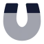 Magnet icon with bulk rounded style