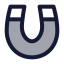 Magnet icon with duotone rounded style
