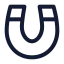 Magnet icon with stroke rounded style