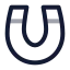 Magnet icon with twotone rounded style