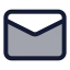Mail icon with duotone standard style