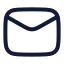 Mail icon with stroke rounded style