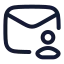 Mailaccount icon with stroke rounded style