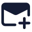 Mailadd icon with solid standard style