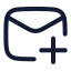 Mailadd icon with stroke rounded style