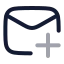 Mailadd icon with twotone rounded style