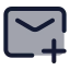 Mailadd icon with duotone standard style