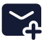 Mailadd icon with solid standard style