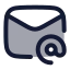 Mailatsign icon with duotone rounded style