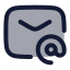 Mailatsign icon with duotone rounded style