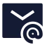 Mailatsign icon with solid sharp style