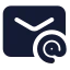 Mailatsign icon with solid standard style