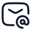 Mailatsign icon with stroke rounded style
