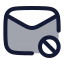 Mailblock icon with duotone rounded style