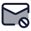 Mailblock icon with duotone standard style