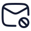 Mailblock icon with stroke rounded style