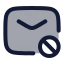 Mailblock icon with duotone rounded style
