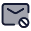 Mailblock icon with duotone standard style