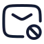 Mailblock icon with stroke rounded style