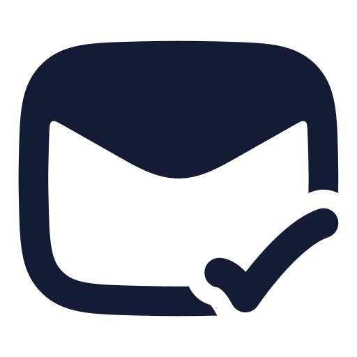 Mail Check Icon in Solid Rounded style