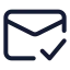 Mailcheck icon with stroke standard style