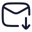 Maildownload icon with stroke rounded style