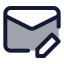 Mailedit icon with duotone standard style