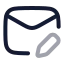 Mailedit icon with twotone rounded style