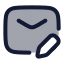 Mailedit icon with duotone rounded style