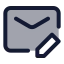Mailedit icon with duotone standard style